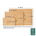Personalised Engraved Wreath Name FSC Bamboo Charcuterie Chopping Board with Juice Groove Housewarming Wedding Anniversary Gift for Couple Family
