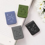 Personalisiertes Magnetisches Sternzeichen Design PU-Leder Lesezeichen mit Namen und Initialen Geburtstag Geschenk für Buchliebhaber Bücherwurm
