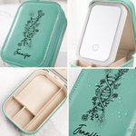 Portagioie personalizzato con nome e colore cangiante a LED Specchio per il trucco Festa della Mamma Regalo di compleanno per il personale medico