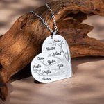 Collier avec Pendentif Arbre Généalogique Personnalisé avec Noms d'Enfants Cadeau Fête des Mères Anniversaire pour Maman Grand-mère