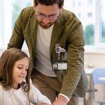 Personalised Cute Cartoon Character Acrylic Retractable Badge Reel with Name and Subject Back to School Teacher's Day Birthday Gift for Teachers