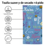 Personalizada Suave Toalla de Playa de Colores de Secado Rápido con Gafas de Sol y Nombre Vacaciones Accesorios de playa Regalo para Familia