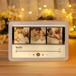 Henkilökohtainen musiikkisoitin Photo Design LED valokuvakehys peili nimi ja teksti vuosipäivä syntymäpäivä loma lahja pariskunnille perheen ystävät