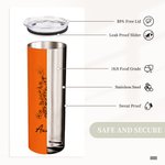 Personalised DNA Birth Flower 20 oz Insulated Skinny Tumbler with Name and Straw Appreciation Birthday Gift for Doctor Medical Staff