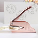 Personalized Cute Animals Design Embossing Stamp Hand-held Embosser with Name Book Club Birthday Gift for Bookworms Kids