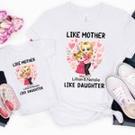 Personalized Love Flower Hug Cartoon Characters 100% Cotton Baby Bodysuit T-shirt Parent-child Set with Name First Mother's Day Gift for Mom Kids