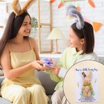 Personalized Cute Tiny Plush Pocket Hug Bunny Stuffed Companion Toy with Name Card Easter Basket Stuffers Holiday Easter Birthday Gift for Kids