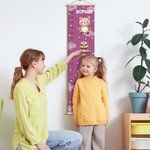 Personalized Stars Clouds Cute Zebra Tiger Forest Animals Hanging Growth Chart with Name Nursery Room Decor Birthday Christmas Gift for Boys Girls