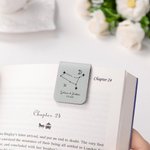 Personalisiertes Magnetisches Sternzeichen Design PU-Leder Lesezeichen mit Namen und Initialen Geburtstag Geschenk für Buchliebhaber Bücherwurm