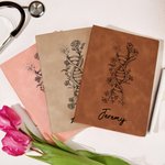 Cahier de notes en cuir PU personnalisé avec nom Graduation Anniversaire Cadeau pour femmes Personnel médical