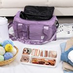 Personalised Cartoon Designer Character Multi-compartment Birth Flower Weekend Bag with Shoulder Strap Birthday Graduation Gift for Women Girls