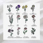 Personalisiertes Handgefertiges Lesezeichen mit Geburtsblume und Namen Geburtstag Geschenk für Kinder Leser Buchliebhaber