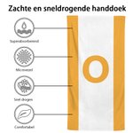 Gepersonaliseerde Initial Super Absorberend Sneldrogend Zacht Gestreept Strandlaken Travel Essential Zomerfeest Verjaardagscadeau voor Familie Vriend