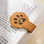 Gepersonaliseerde Schattige Paw Magnetische Leren Bladwijzer Clip met initiaal Reading Accessory Verjaardagscadeau voor boekliefhebber Bookworm