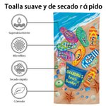 Chanclas de playa personalizadas Grandma's Beach Buddies Toalla de playa suave superabsorbente de secado rápido con nombres Regalo de cumpleaños esenc
