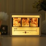 Henkilökohtainen musiikkisoitin Photo Design LED valokuvakehys peili nimi ja teksti vuosipäivä syntymäpäivä loma lahja pariskunnille perheen ystävät