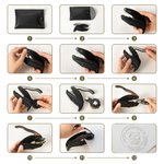 Personalized Cute Animals Design Embossing Stamp Hand-held Black Embosser with Name and Storage Bag Birthday Book Club Gift for Bookworms Kids