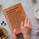 Personalisierte Transplantation Krieger A5 Leder Journal Notebook mit Namen und 100 Seiten Papier Geburtstag inspirierendes Geschenk für Organ-Transplantation Überlebenden