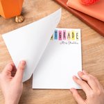 Personalized Retro Colorful Notepad with Grade and Name Teacher's Day Back to School Gift for Teacher