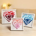 Caja de sombra personalizada con flores de papel en forma de corazón con 1-12 nombres y título Día de la Madre Cumpleaños Regalo para Mamá Abuela