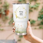 Personalizzato acquerello Mamma e 1-3 bambini personaggi dei cartoni animati 30 oz Tumbler isolato con nomi Festa della Mamma Regalo di apprezzamento per la mamma