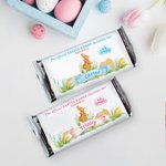 Personalized Cute Easter Bunny Egg Chocolate Bar Wrapper with Name Easter Decor Party Favor DIY Gift for Family