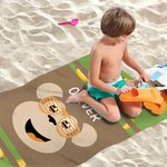 Gepersonaliseerd Fantasie Eenhoorn Ontwerp Oversized Sneldrogend Strandlaken met Naam Strand Zwembad Verjaardagscadeau voor Jongens Meisjes