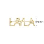 Personalised Bling Zircon Name Lapel Pin Brooch Suit Accessory Birthday Wedding Anniversary Gift for Women