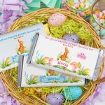 Personalized Cute Easter Bunny Egg Chocolate Bar Wrapper with Name Easter Decor Party Favor DIY Gift for Family