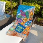 Personalized Grandma's Beach Buddies Slippers Super Absorbent Quick Dry Soft Beach Towel with Names Travel Essential Birthday Gift for Mom Grandma