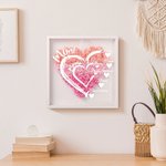 Caja de sombra personalizada con flores de papel en forma de corazón con 1-12 nombres y título Día de la Madre Cumpleaños Regalo para Mamá Abuela