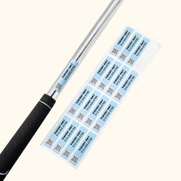 Gepersonaliseerde Set van 16 Multikleurige Waterdichte Vinylstickers Voor Golf Tennis Badminton Clublabels met Naam Nummer Cadeau voor Golfliefhebbers