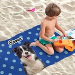 Personalised Pet Photo Polka Dots Beach Towel with Name Super Absorbent Quick Dry Vacation Pool Party Birthday Gift for Pet Lovers Owners