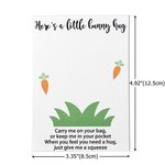 Personalized Cute Tiny Plush Pocket Hug Bunny Stuffed Companion Toy with Name Card Easter Basket Stuffers Holiday Easter Birthday Gift for Kids