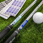 Gepersonaliseerde Set van 16 Multikleurige Waterdichte Vinylstickers Voor Golf Tennis Badminton Clublabels met Naam Nummer Cadeau voor Golfliefhebbers