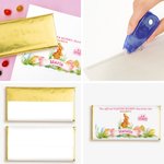 Personalized Cute Easter Bunny Egg Chocolate Bar Wrapper with Name Easter Decor Party Favor DIY Gift for Family