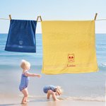 Serviette de Toilette ou de Bain Personnalisée avec Nom et Motif d'Animal Brodés Cadeau Anniversaire Vacances pour Enfant Famille