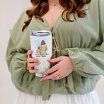 Personalizzato acquerello Mamma e 1-3 bambini personaggi dei cartoni animati 30 oz Tumbler isolato con nomi Festa della Mamma Regalo di apprezzamento per la mamma