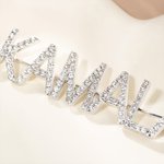 Personalised Bling Zircon Name Lapel Pin Brooch Suit Accessory Birthday Wedding Anniversary Gift for Women