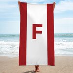 Personalisierte anfängliche super saugfähige schnell trocknende weiche gestreifte Strandtuch Reise wesentliche Sommer Party Geburtstag Geschenk für Familie Freund