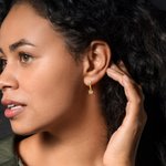 Personalized Minimalist Birth Flower Birthstone Earrings Mother's Day Birthday Anniversary Gift for Women