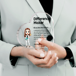 Personalised Difference Maker Cartoon Character Heart Acrylic Plaque with Name Birthday Back to School Teachers' Day Gift for Teacher