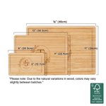 Personalized Engraved Wreath Monogram FSC Bamboo Charcuterie Cutting Board with Juice Groove Housewarming Wedding Gift for Couple Family