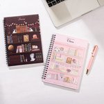 Personalized Bookshelf Design Spiral Reading Journal Notebook with Name World Book Day Birthday Gift for Reading Lover Bookworm