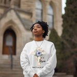 Personalized He Is Risen Bible Verse Jesus Sweatshirt with Cross and Birth Flower Religious Easter Christmas Gift for Kid Adult Christian