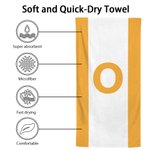 Personalized Initial Super Absorbent Quick Dry Soft Striped Beach Towel Travel Essential Summer Party Birthday Gift for Family Friend
