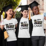 Personalised Proud Moment Photo Title 100% Cotton Adult Kid T-shirt with Name Graduation Celebration Gift for 2025 Graduates Family