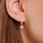 Personalized Minimalist Birth Flower Birthstone Earrings Mother's Day Birthday Anniversary Gift for Women