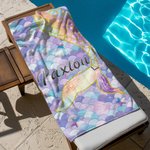 Personalisierte niedliche Meerjungfrau schnell trocken überdimensioniert Strandtuch mit Namen Urlaub Party Strand Party Zubehör Sommer Geschenk für Sie