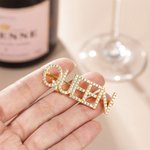 Personalised Bling Zircon Name Lapel Pin Brooch Suit Accessory Birthday Wedding Anniversary Gift for Women